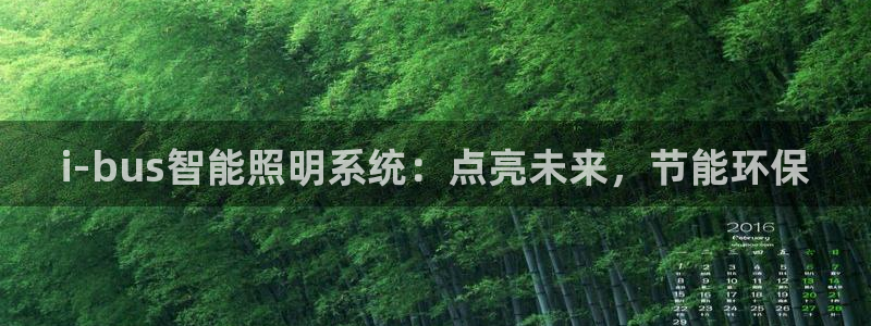i-bus智能照明系统：点亮未来，节能环保